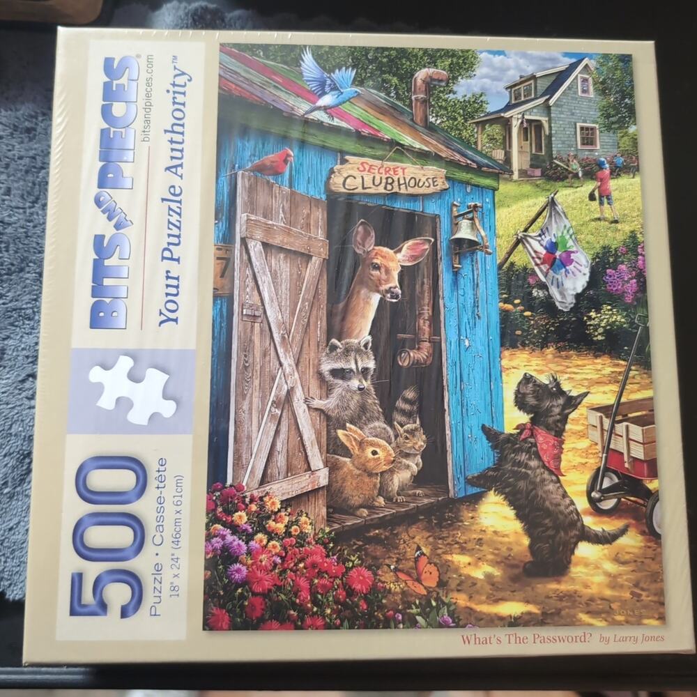 Jigsaw Puzzle 500 Pieces Bits and Pieces "What's the Password" Cute Animals New
